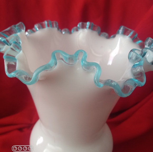 Vase white baby blue - Picture 2 of 3